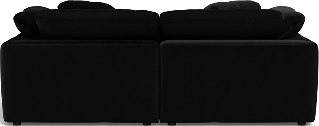 Fluffy 89" 2 Piece Sofa w/Otto - Superb Gunmetal