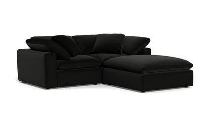 Fluffy 89" 2 Piece Sofa w/Otto - Superb Gunmetal