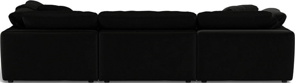 Fluffy 133.5" 4 Piece Sectional w/Otto - Superb Gunmetal