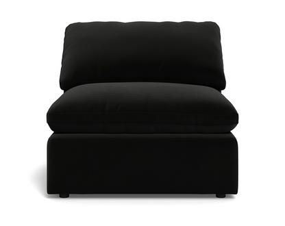 Fluffy Small Armless Chair - Superb Gunmetal