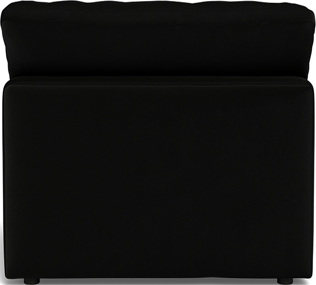 Fluffy Small Armless Chair - Superb Gunmetal