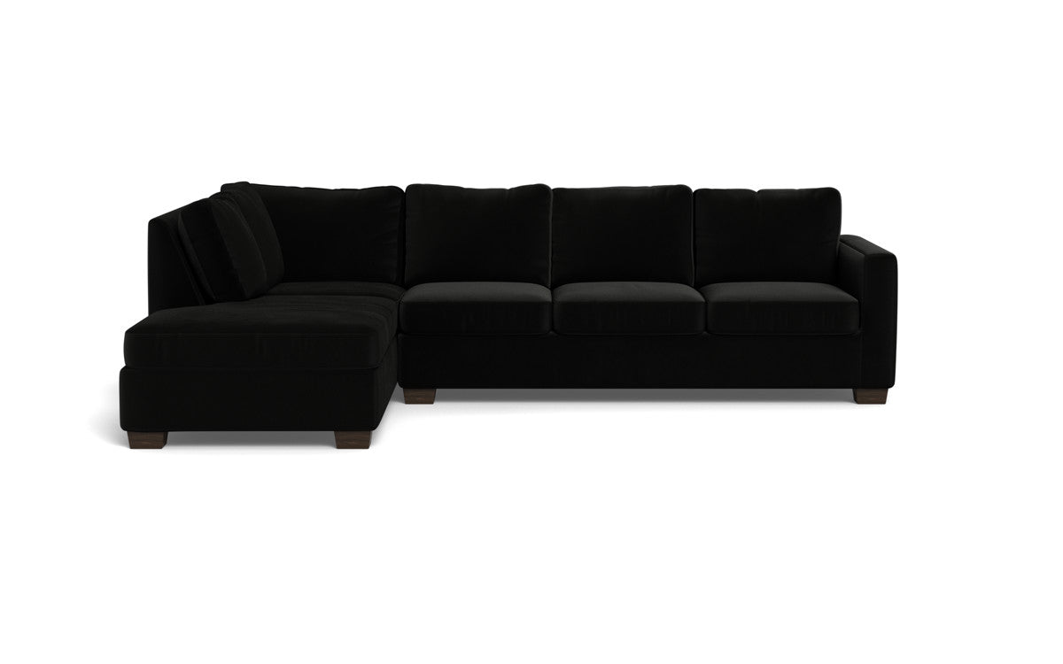 Track 121" Left Chaise Sleeper Sectional - Superb Gunmetal
