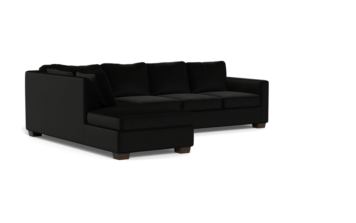 Track 121" Left Chaise Sleeper Sectional - Superb Gunmetal
