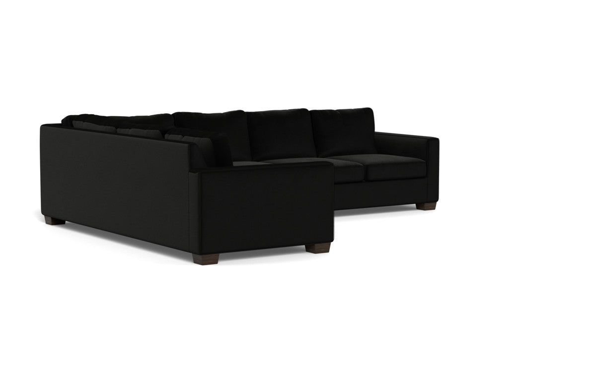 Track 121" Left Corner Sectional - Superb Gunmetal