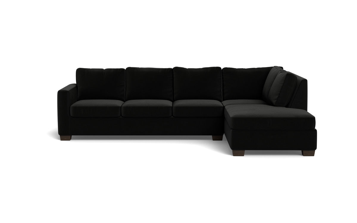Track 121" Right Chaise Sleeper Sectional - Superb Gunmetal