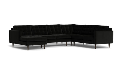 Wallace 130" Corner Sectionals w. Left Chaise - Superb Gunmetal