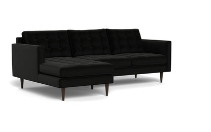 Wallace 98" Left Chaise Sectional - Superb Gunmetal