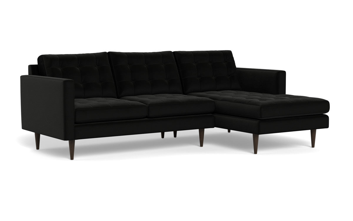 Wallace 98" Right Chaise Sectional - Superb Gunmetal