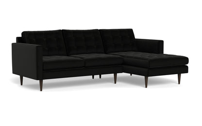 Wallace 98" Right Chaise Sectional - Superb Gunmetal