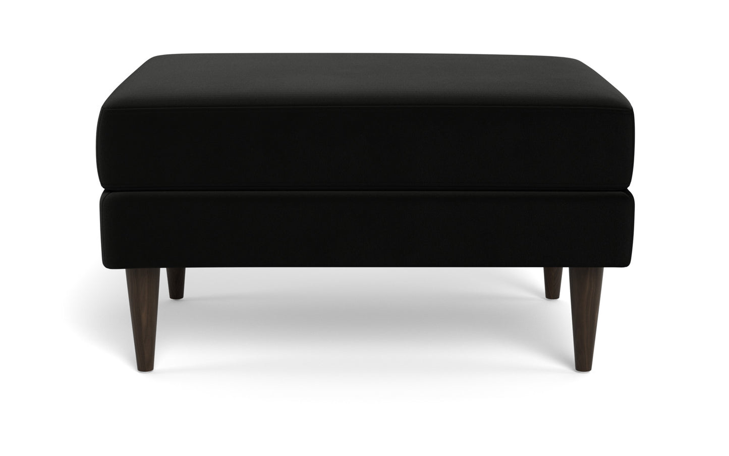 Wallace Untufted Ottoman - Superb Gunmetal
