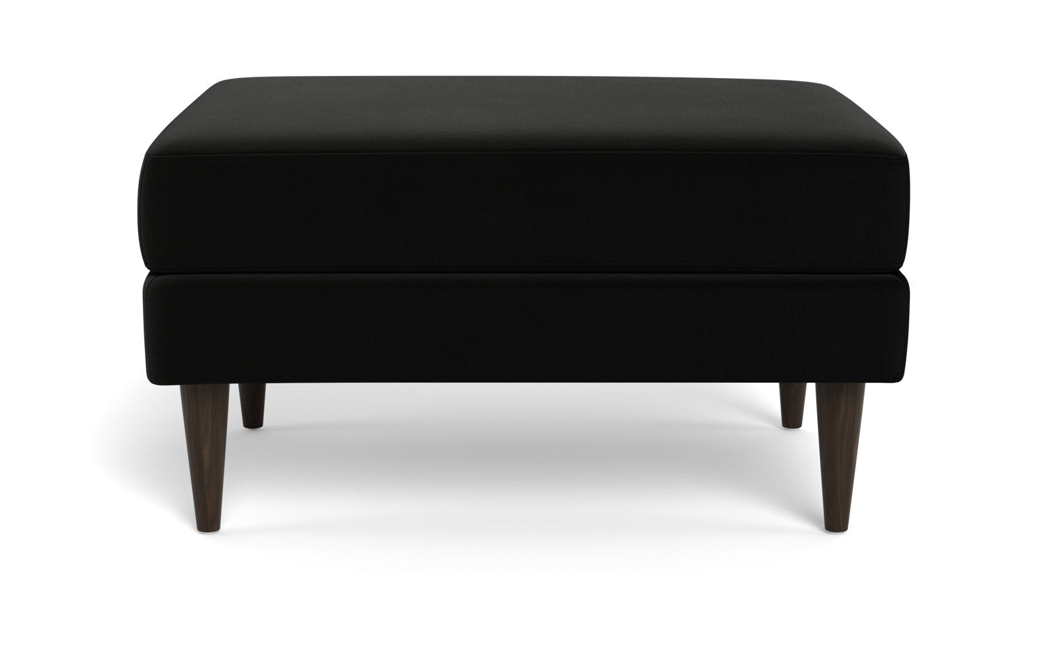 Wallace Untufted Ottoman - Superb Gunmetal
