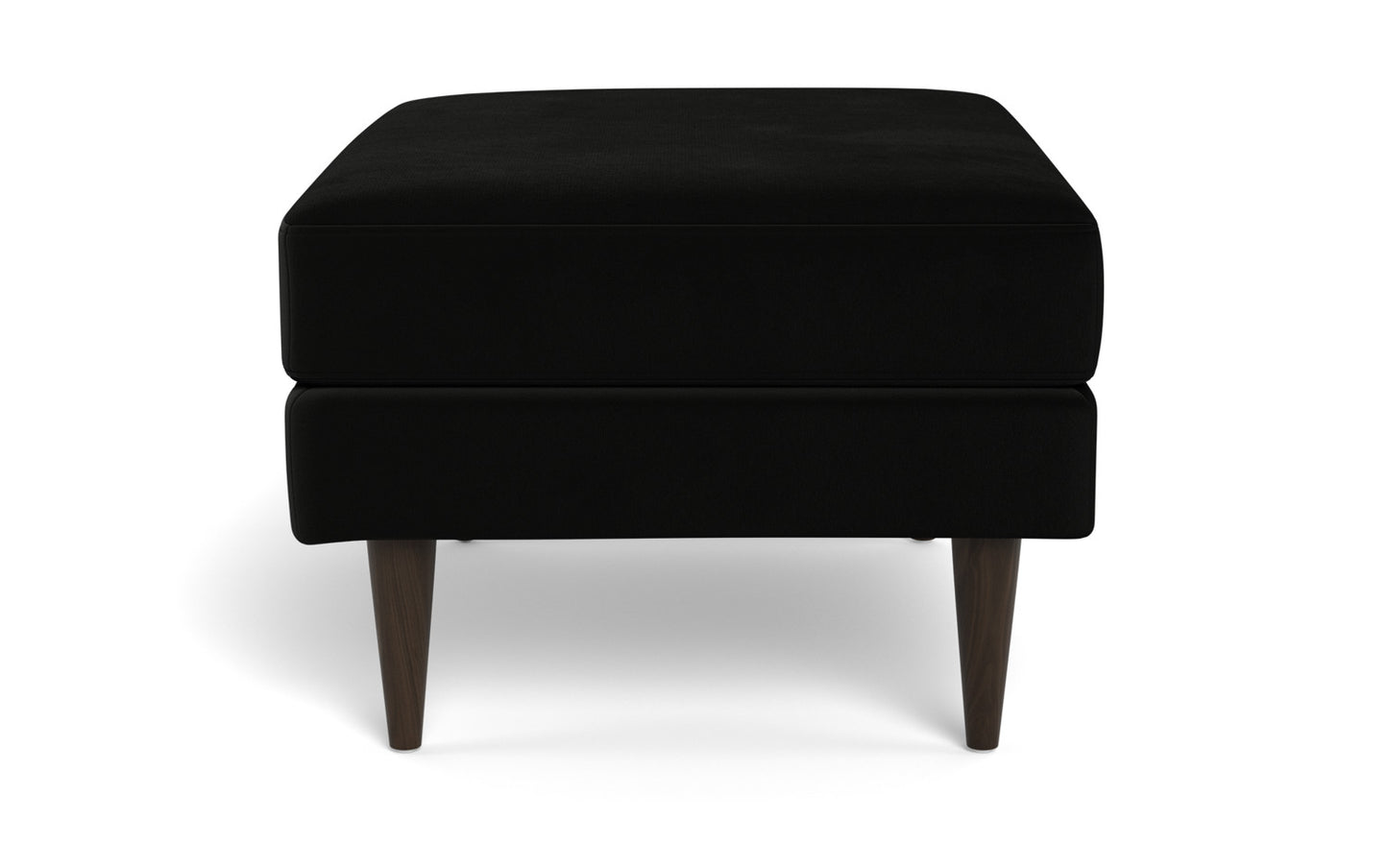 Wallace Untufted Ottoman - Superb Gunmetal