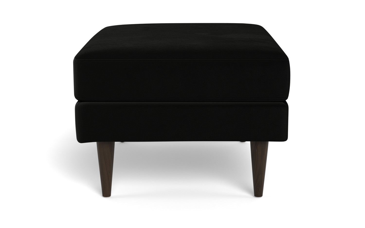 Wallace Untufted Ottoman - Superb Gunmetal