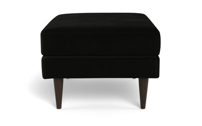 Wallace Untufted Ottoman - Superb Gunmetal