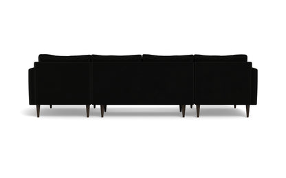 Wallace 126" Untufted Double Chaise U Sectional - Superb Cobalt