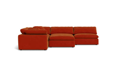 Fluffy 133.5" 5 Piece Sectional W/Ottoman - Superb Hacienda