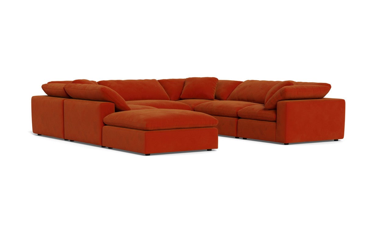 Fluffy 133.5" 6 Piece Sectional W/Ottoman - Superb Hacienda