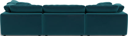 Fluffy 133.5" 4 Piece Sectional w/Otto - Superb Peacock