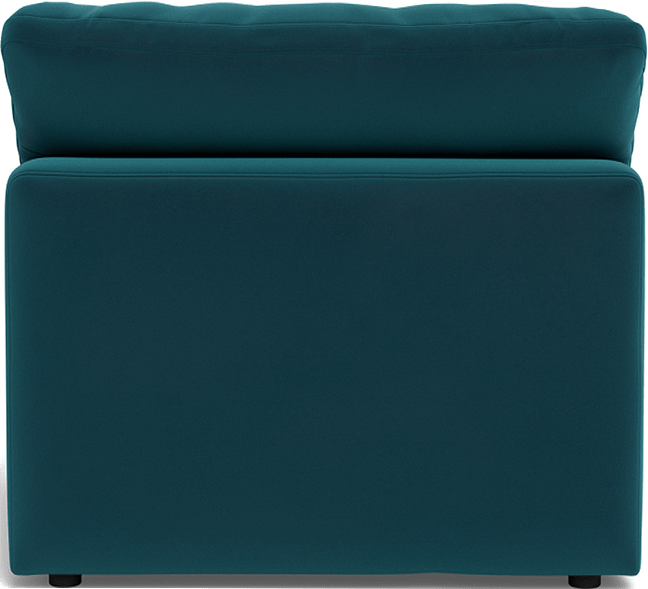 Fluffy Small Armless Chair - Superb Peacock