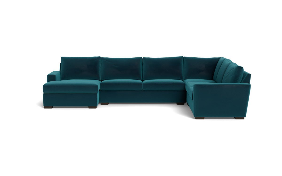 Mesa 156" Corner Sectionals w. Left Chaise - Superb Peacock