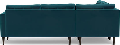 Wallace 102" Corner Sectional - Superb Peacock