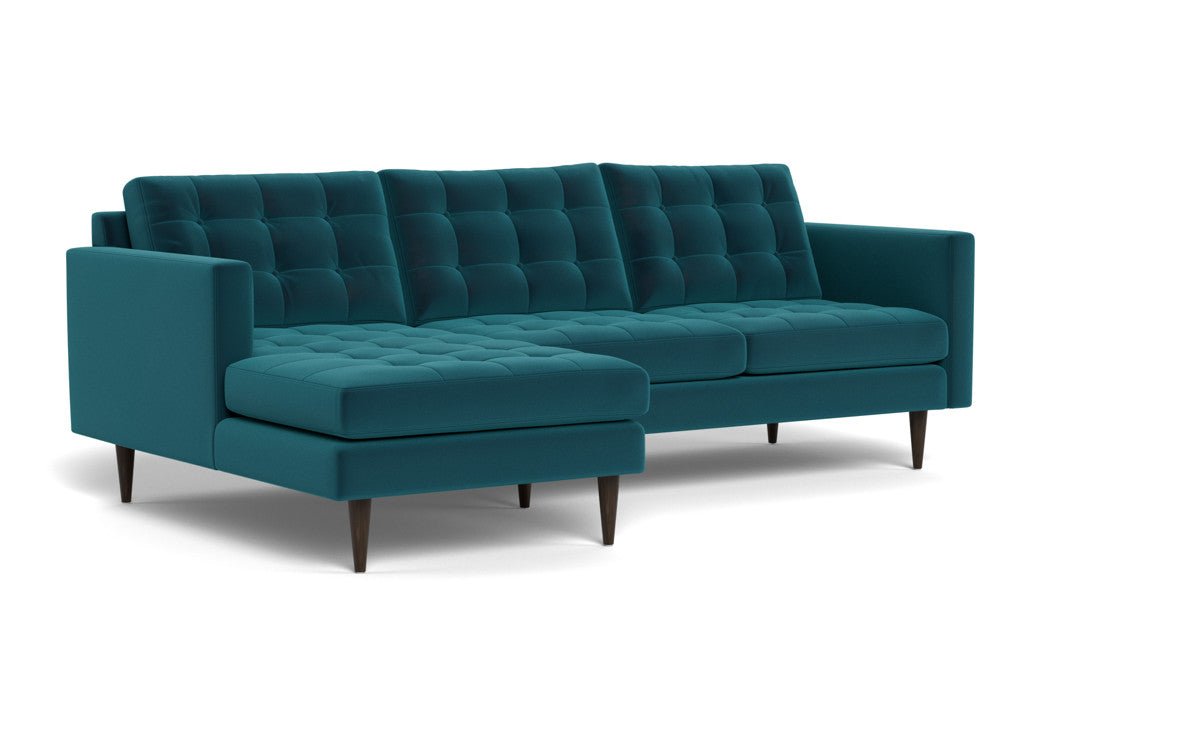 Wallace 98" Left Chaise Sectional - Superb Peacock
