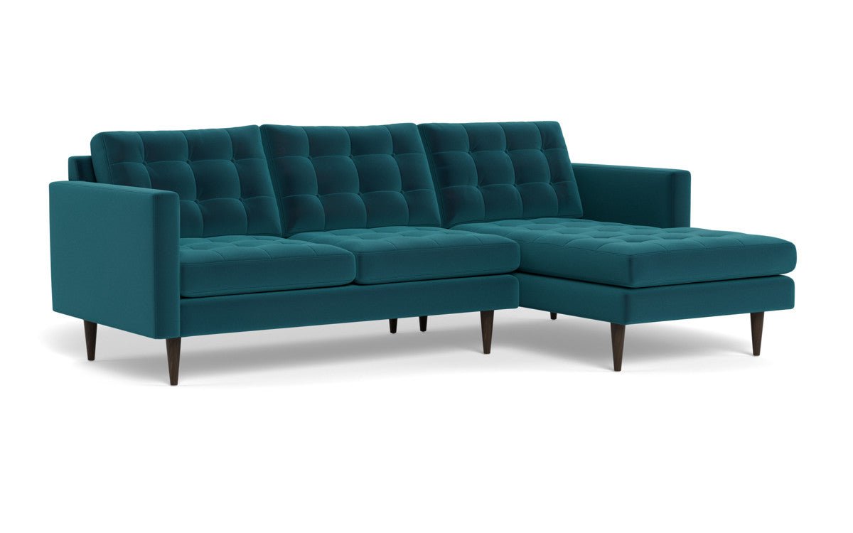 Wallace 98" Right Chaise Sectional - Superb Peacock
