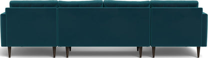 Wallace 126" Double Chaise U Sectional - Superb Peacock