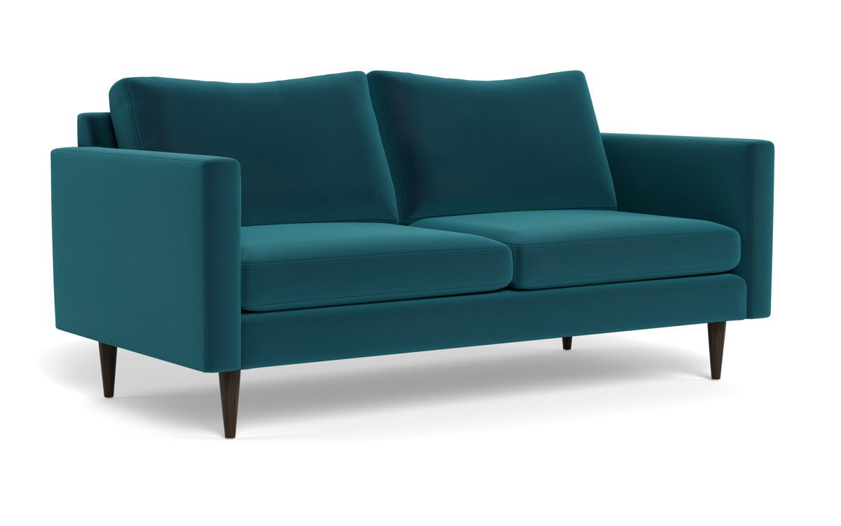 Wallace 74" Untufted Apartment Sofa - Superb Peacock