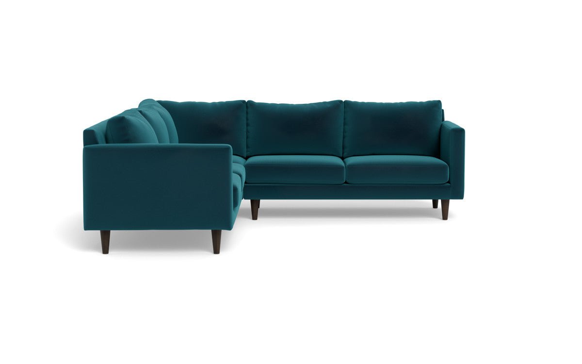 Wallace 102" Untufted Corner Sectional - Superb Peacock
