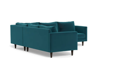 Wallace 102" Untufted Corner Sectional - Superb Peacock
