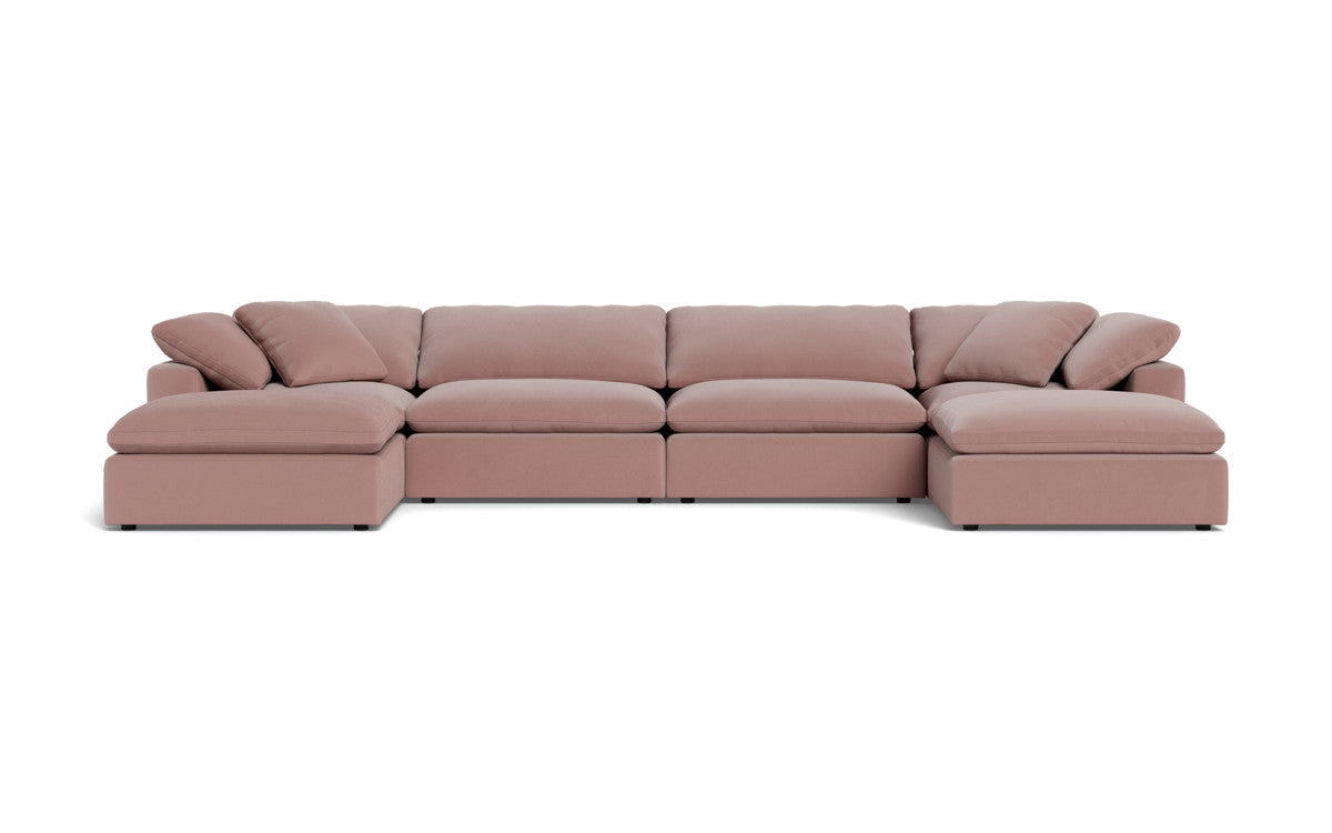 Fluffy 178" 4 Piece Sectional W/Double Otto - Superb Peony