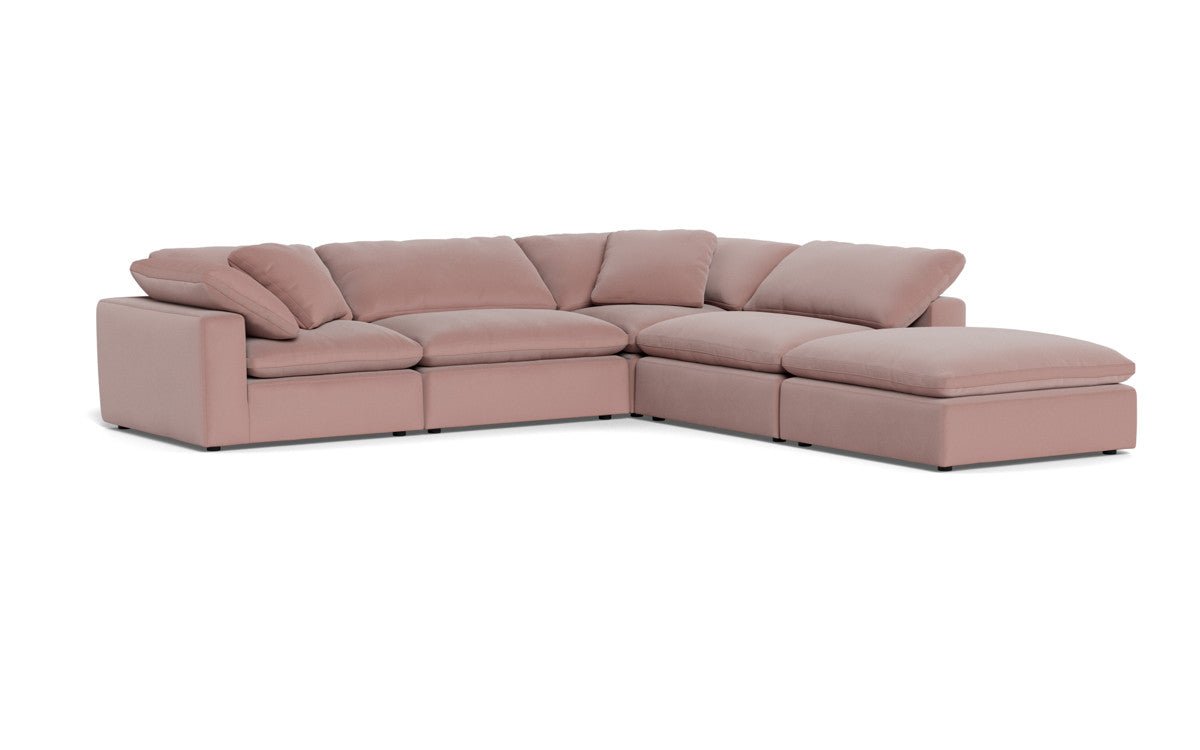 Fluffy 133.5" 4 Piece Sectional w/Otto - Superb Peony