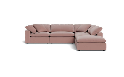 Fluffy 133.5" 4 Piece Sectional w/Otto - Superb Peony