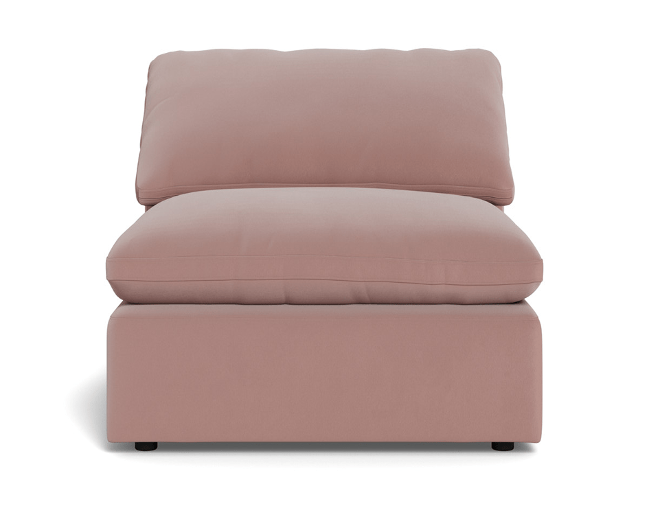 Fluffy Small Armless Chair - Superb Peacock