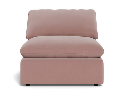 Fluffy Small Armless Chair - Superb Peacock