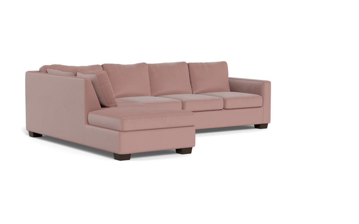 Track 121" Left Chaise Sleeper Sectional - Superb Peony