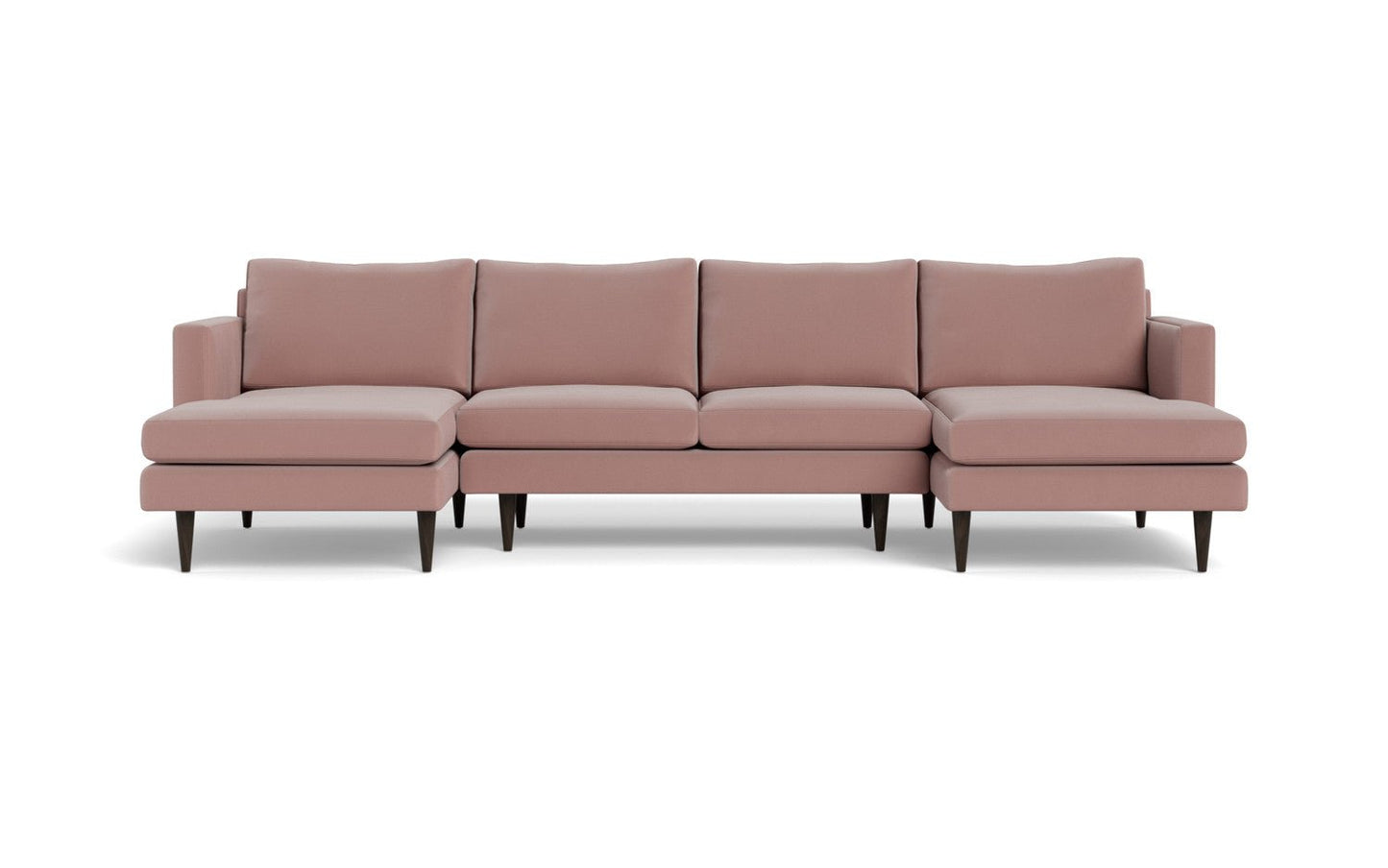 Wallace 126" Untufted Double Chaise U Sectional - Superb Peacock