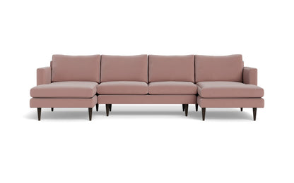 Wallace 126" Untufted Double Chaise U Sectional - Superb Peacock