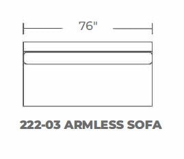 Bonnell Armless Sofa - Peyton Slate