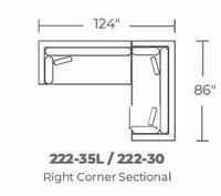 Bonnell 124" Right Corner Sectional -