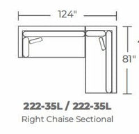 Bonnell 124" Right Chaise Sectional - Peyton Slate