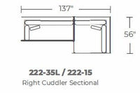 Bonnell 137" Right Cuddler Sectional -