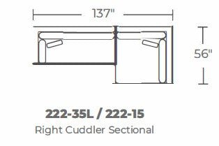 Bonnell 137" Right Cuddler Sectional -