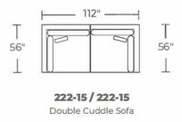 Bonnell 112" Double Cuddler Sofa -