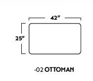 Manor Ottoman - Peyton Slate