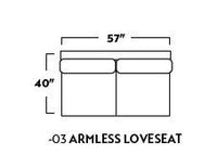 Manor Armless Loveseat - Peyton Slate