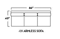 Manor Armless Sofa - Peyton Slate