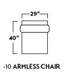Manor Armless Chair - Peyton Slate