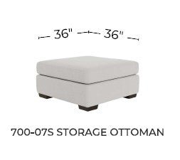 Mas Mesa Storage Cocktail Ottoman -
